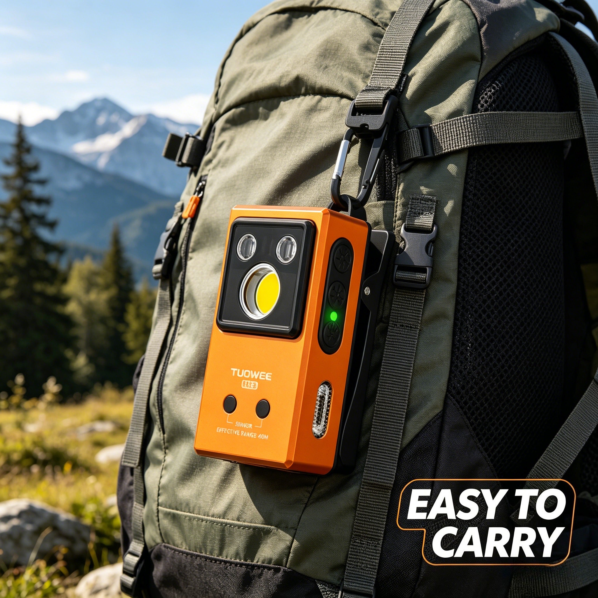 Induction LED Work Light, Rechargeable Clip-On Flashlight with COB and Side Light, Auto On/Off Handheld Lamp, Ideal for Camping, Car Repair, Hiking and Night Patrol