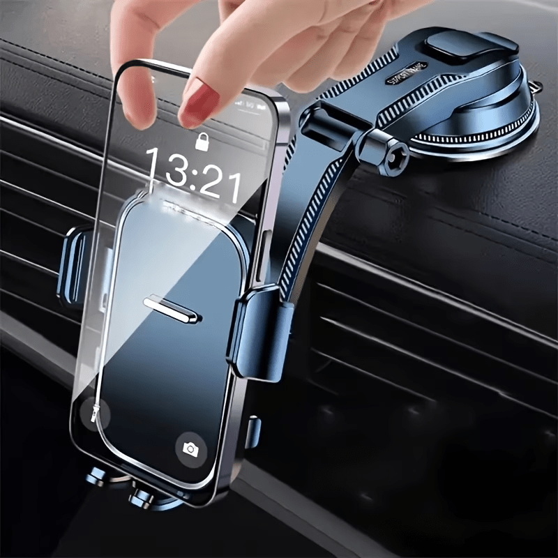 [Super Strong Suction Car Phone Mount] Heavy-Duty Ultra-Strong Suction Cup Dashboard Car Phone Holder, Compatible with iPhone & All Smartphones