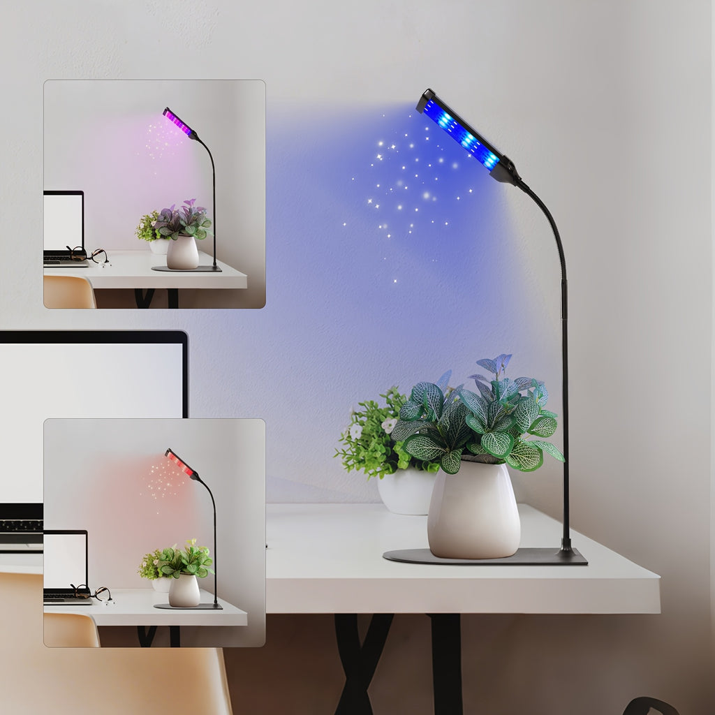 Square tube base LED grow light, multi-functional indoor plant lighting, with USB timer dimming, plant growth promoting light, 3 mode switching, promotes healthy plant growth