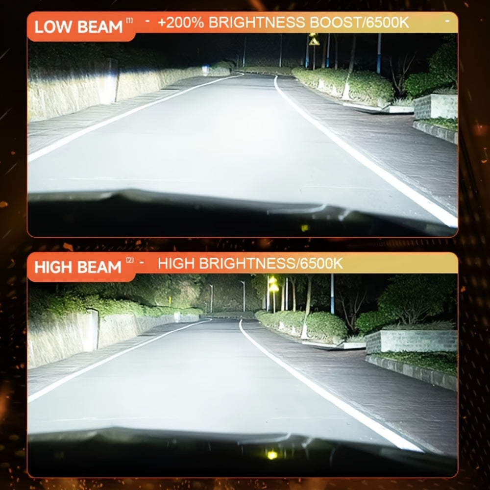 2PCS LED Car Lights - H7/H4/H1/H11, 9005/9006/9012 - 40000LM, 6500K Cool White Light, High/Low Beam, Plug-and-Play, for Enhanced Visibility and Safety, No Battery Needed, 5-Minute Installation