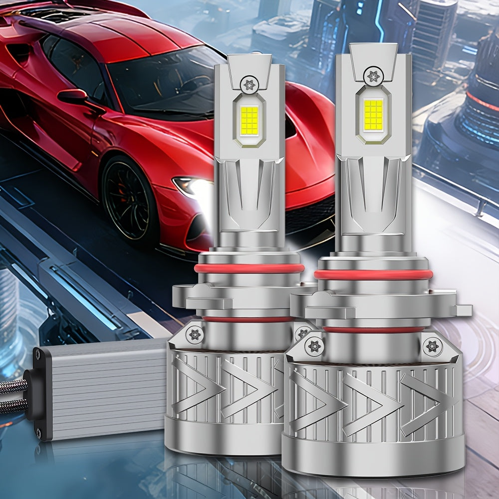2PCS LED Headlight Kit, Compatible with H11/H7/H4/H1, 9005/9006/9012 - 56000LM, 6500K Cool White Fog Light, 300% Brightness Increase, 300W Power, Suitable for Various Environments and Car Models
