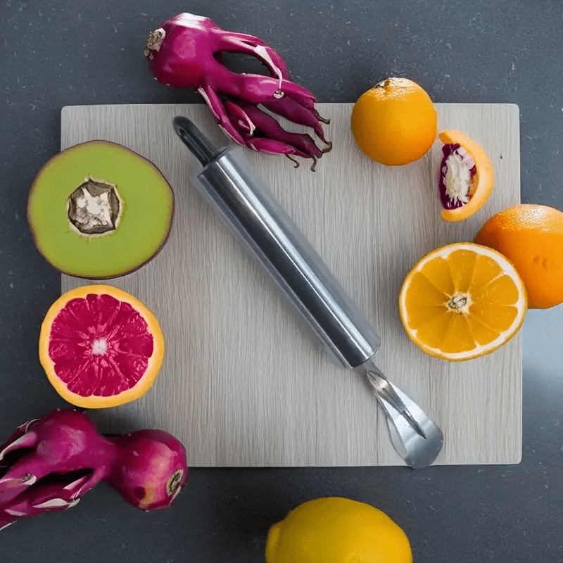 1 Creative Kitchen Tool for Oranges & Lemons – Durable Stainless Steel Peeler with Curved Handle for Effortless Peeling, Essential for Restaurants, Outdoor Camping & BBQ