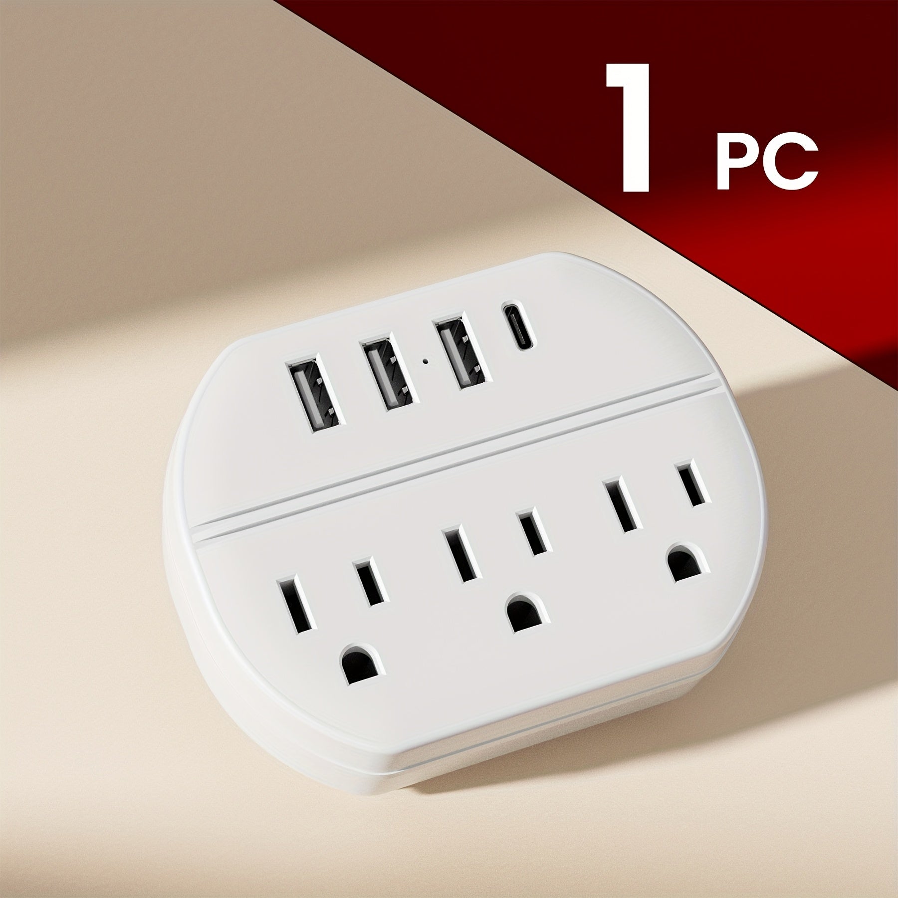 This Is a 7-In-1 Power Strip Featuring a USB Port, Three USB-A Ports, One USB-C Port, And Three AC Socket Outlets. It'S a Wall Socket That Is Portable And Ideal for Home, Office, And Travel Use. Available in White And Black