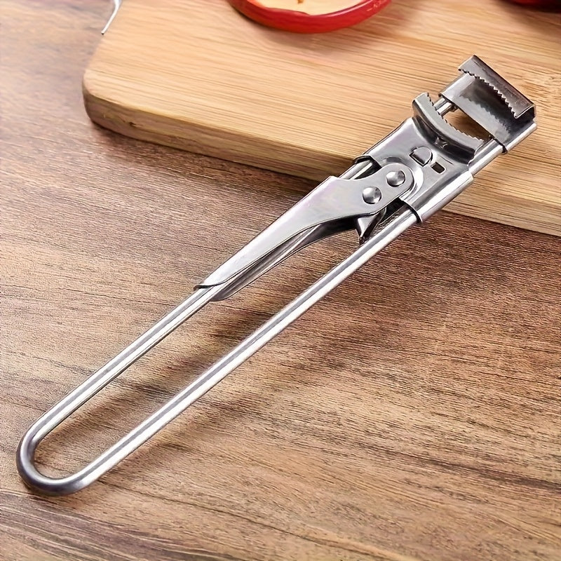 Stainless Steel Universal Opener | Ergonomic Handle & Lever Mechanism – One-Hand Can Opener, Easy-Grip Manual Kitchen Tool, No Electricity Needed, Perfect for Parties & Daily Use