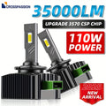 Super Bright LED D1S D2S D3S D4S D5S High/Low Beam CSP Car Light, 6000K High Brightness White, Aluminum Housing with Fast Cooling Fan, Built-in Driver, Plug-and-Play, 2-Pack