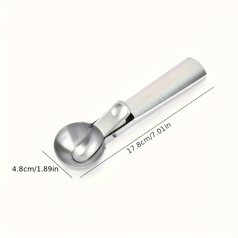 Stainless Steel Ice Cream and Fruit Scoop, Durable Round Melon Baller, Food Safe Scooper for Watermelon, Cantaloupe and Papaya