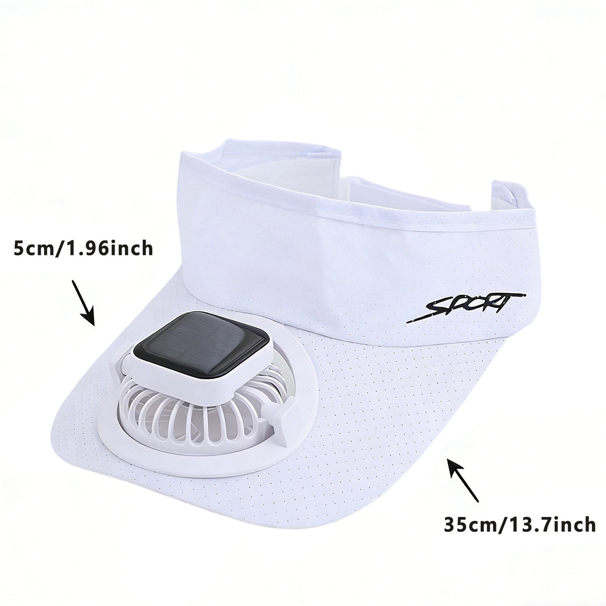 Men's Women's Hollow Baseball Cap with Solar Fan, Summer Sun Hat, Solar Outdoor Sun Visor Hat