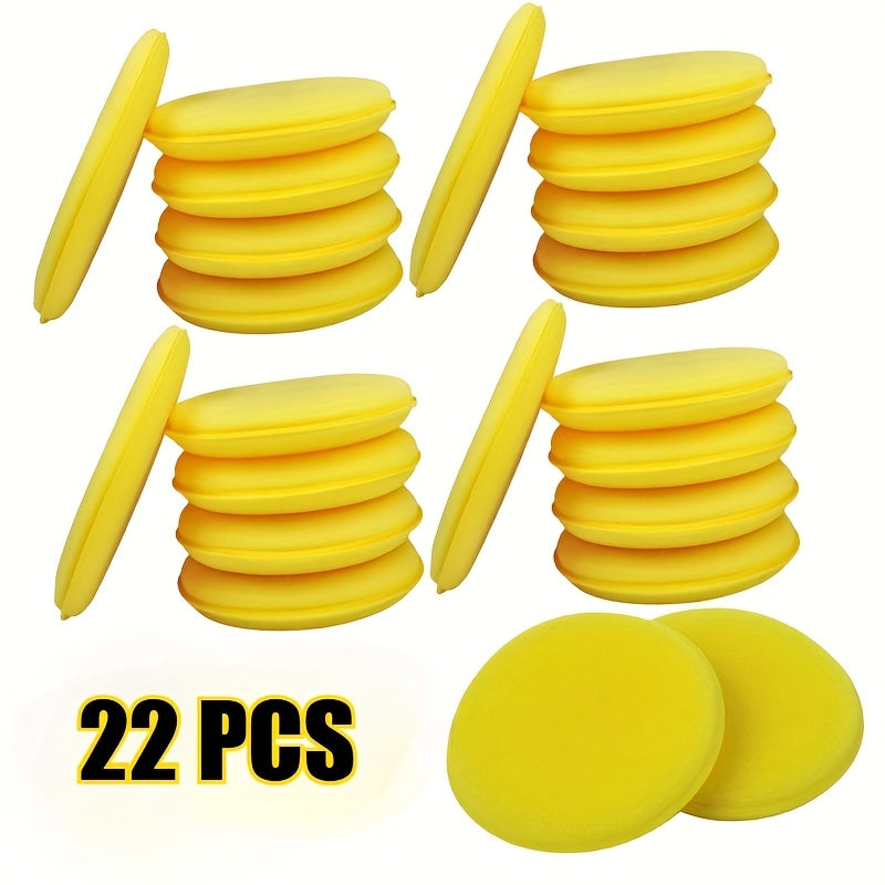 Car Polishing Sponge Pad Soft Foam Applicator Pad Round Wax Applicator Pad Sponge Vehicle Polishing Pad Car Cleaning Pad Car Glass Cleaning Sponge