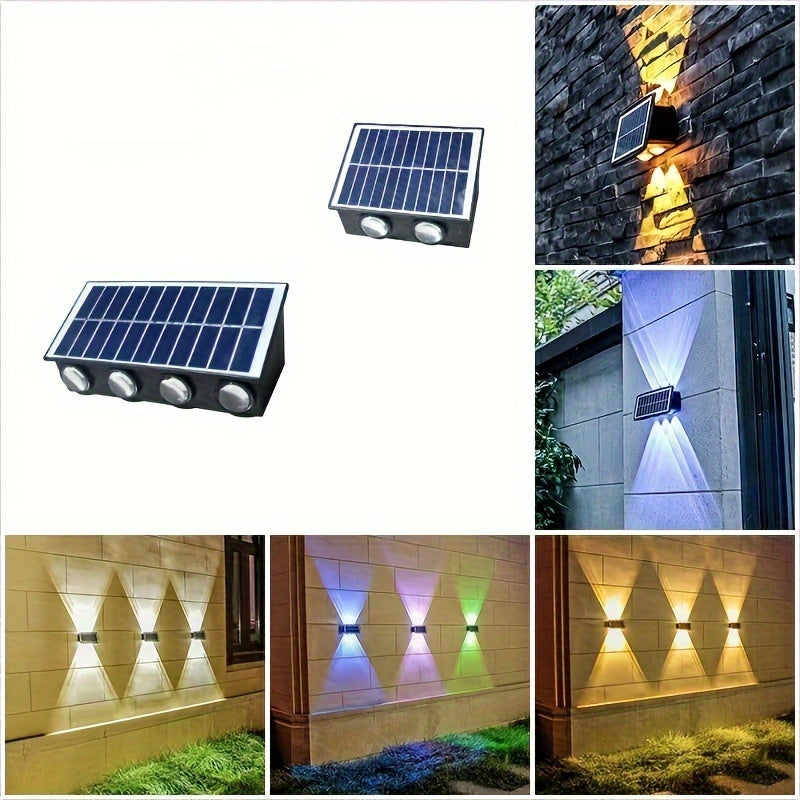 10-Head New Solar Atmosphere Wall Light, Outdoor Decorative Garden Courtyard Wall Light, Waterproof Wall Light, Outdoor Wall Washer Light