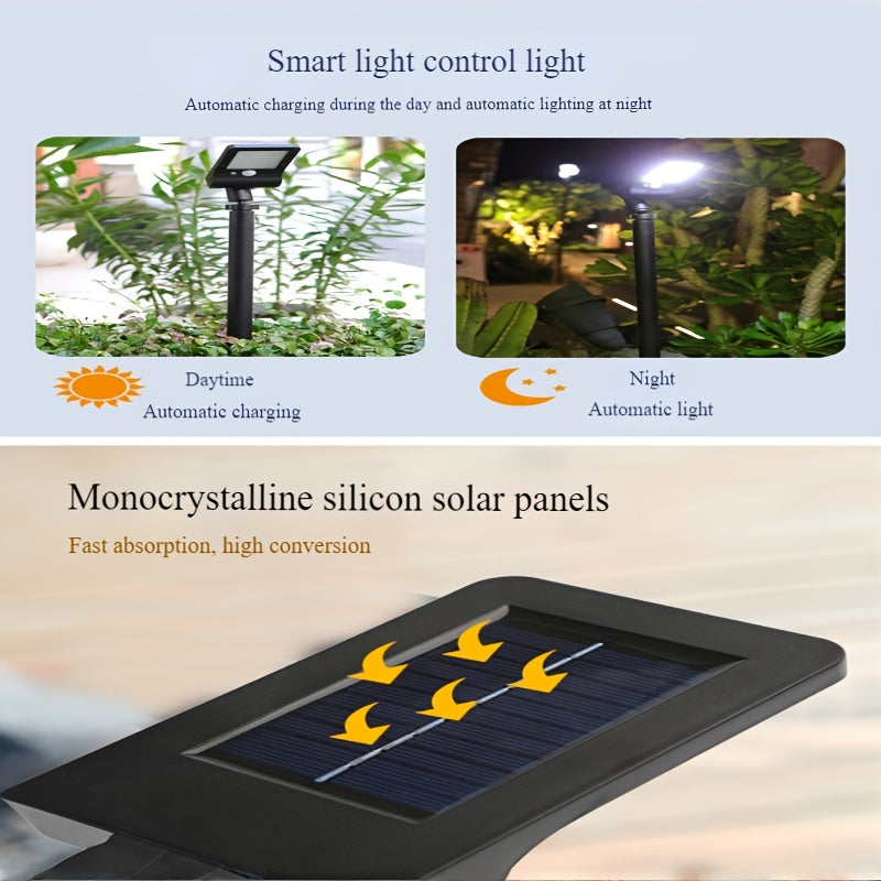 Large Capacity 1200mAh Battery Solar Small Street Light, Solar Light Outdoor Clip Courtyard Lawn Light Street Light Garden Light