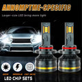 2-Pack Car LED Headlights H1 H3 H4 H7 H8 H9 H11 9005 9006 9012 Dual Copper Tube Lens High/Low Beam Integrated Plug-and-Play