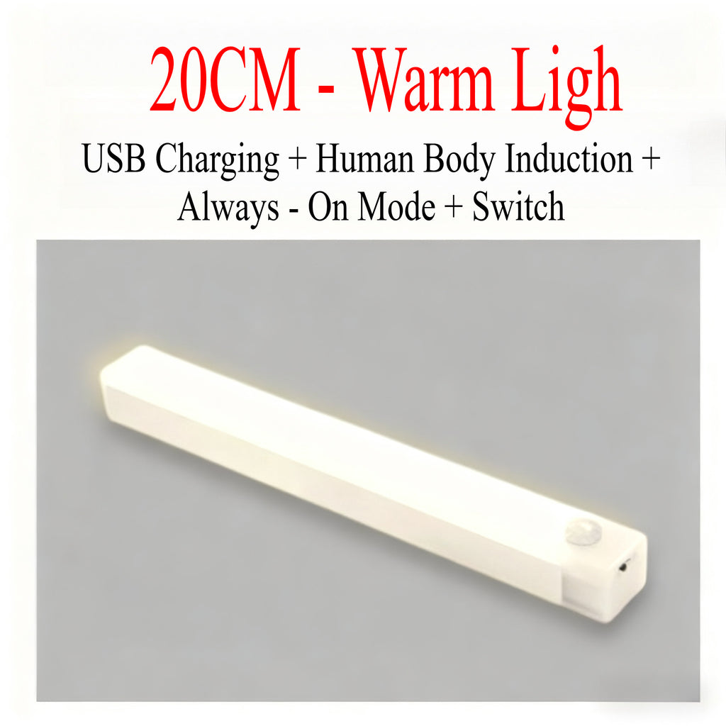 2026 hot sale rechargeable smart motion sensor light, motion sensor LED light strip, with magnetic adhesive and USB-powered smart lighting - wireless floor/ceiling/wall light/cabinet light, suitable for kitchen, wardrobe, staircase