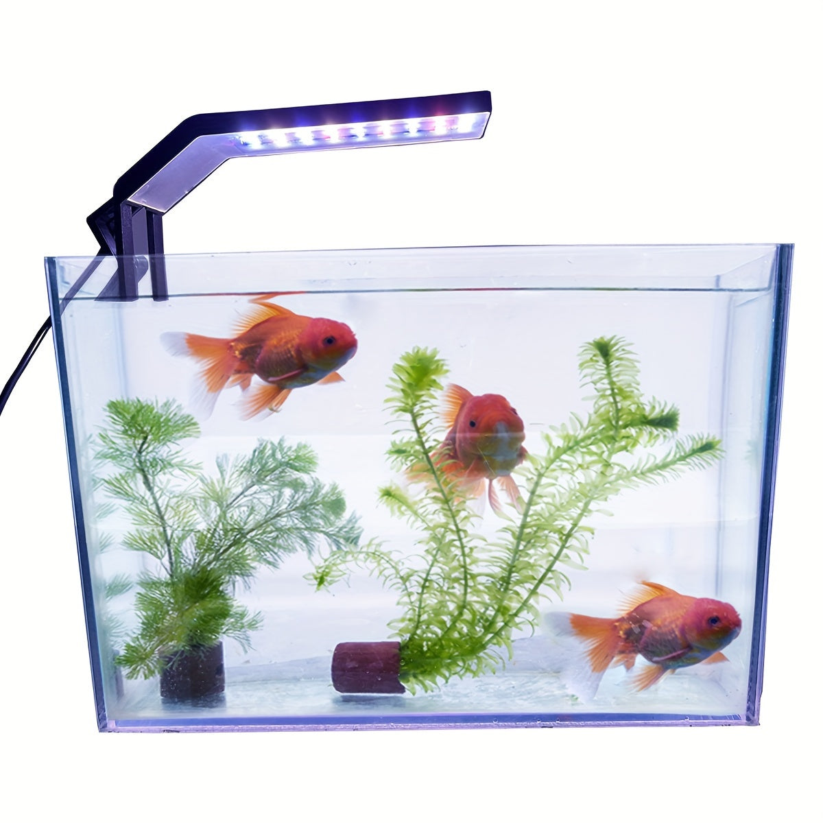 1/2 Pcs LED Aquarium Light, 3/9/12H Timer, 3 Color Temperature USB Powered, 10 Dimmable Brightness Levels, Rich Grow Light for Fish and Aquatic Plants, Battery-Free
