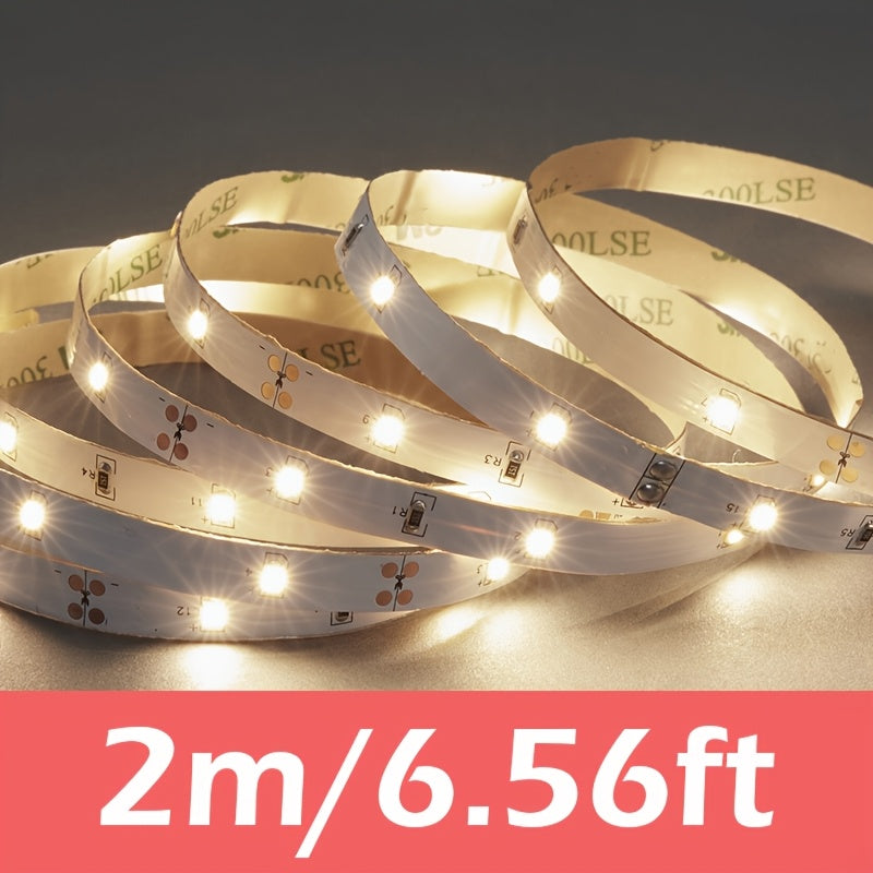 5V USB供电柔性LED灯带，每米30颗SMD2835灯珠，白色和暖白色可选，适用于卧室、电视背光、厨房、镜子和家居装饰