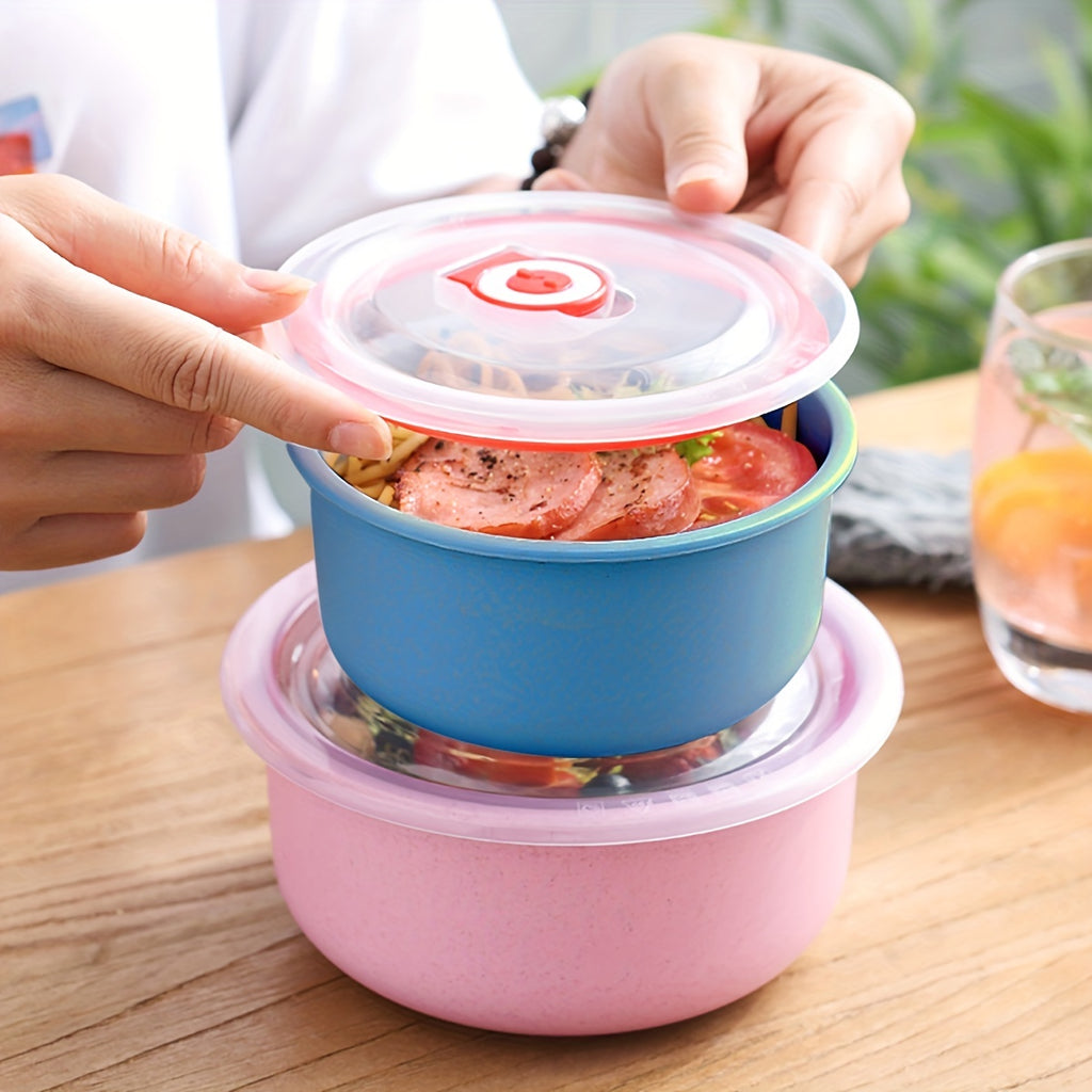 3 Pack Sealed Food Storage Containers, Fresh Keeping Small Bowls, Multi-size Airtight Food Containers
