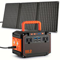 350W/150W峰值行動式太陽能發電機，隨附60W/40W/30W/21W太陽能板，240Wh/111Wh/88.8Wh太陽能充電寶，配備交流/直流/USB介面，適用於露營帳篷、戶外應急、家庭使用、持續氣道正壓通氣機（CPAP）、風扇、膝上型電腦、緊急情況、禮品