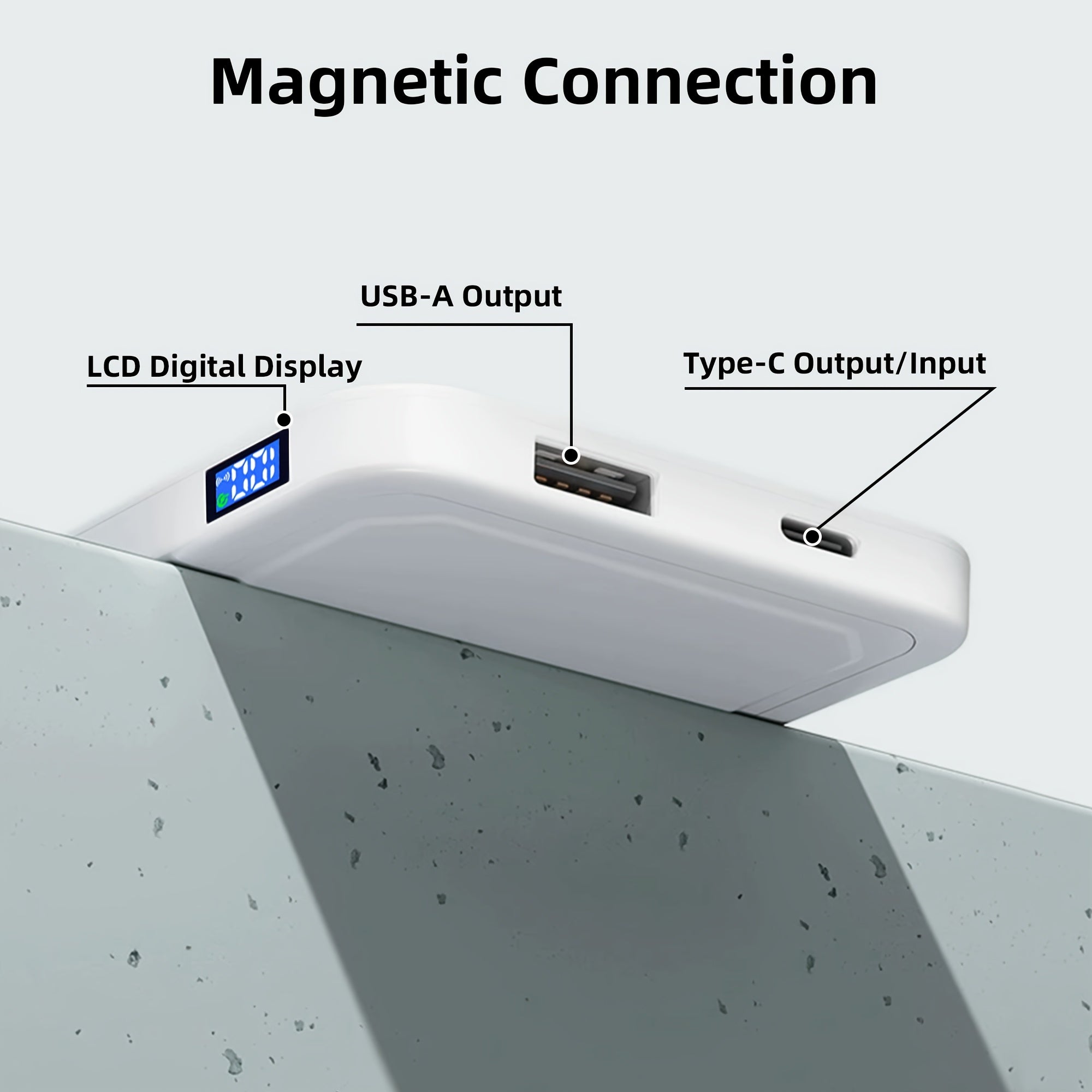 10000mAh Magnetic Stand Power Bank | Portable Ultra-Thin, 22.5W Wireless Fast Charging, USB Type-C, Universal Charger, Designed for iPhone 12-17 Series, Lithium Polymer Battery