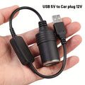 5V to 12V Car Dash Cam Power Cable, 1.2m/1.8ft Heavy Duty Braided USB-C Hub & Power Bank, for Parking Monitoring & Vehicle Security, Battery-Free, Compact Design, High-Quality Connector
