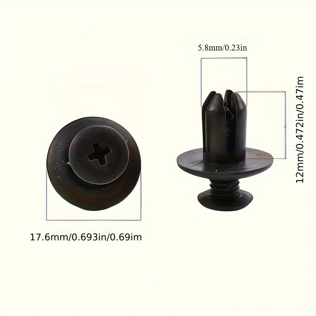 60-Pack Universal Car Retainer Clips Kit – 8mm Plastic Rivet Fasteners, for Fender Liner, Mud Flap, Trunk, Bumper, Door Trim. Compatible with Toyota, Kia, Nissan, Yamaha, Ford Focus. Auto Body Repair & Installation Accessories