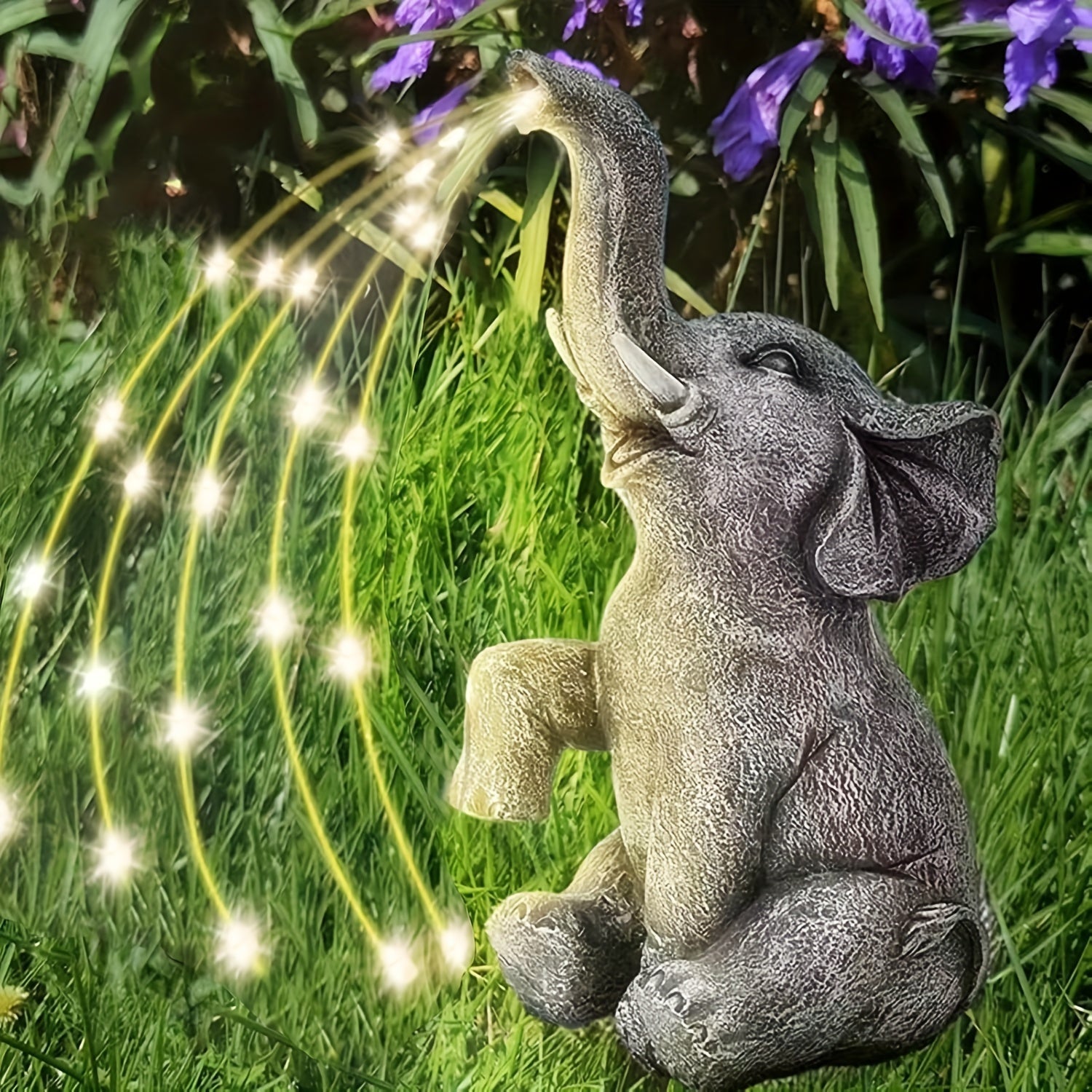 Elephant Solar Courtyard Light Elephant Hanging LED Solar Lantern Solar Elephant IP44