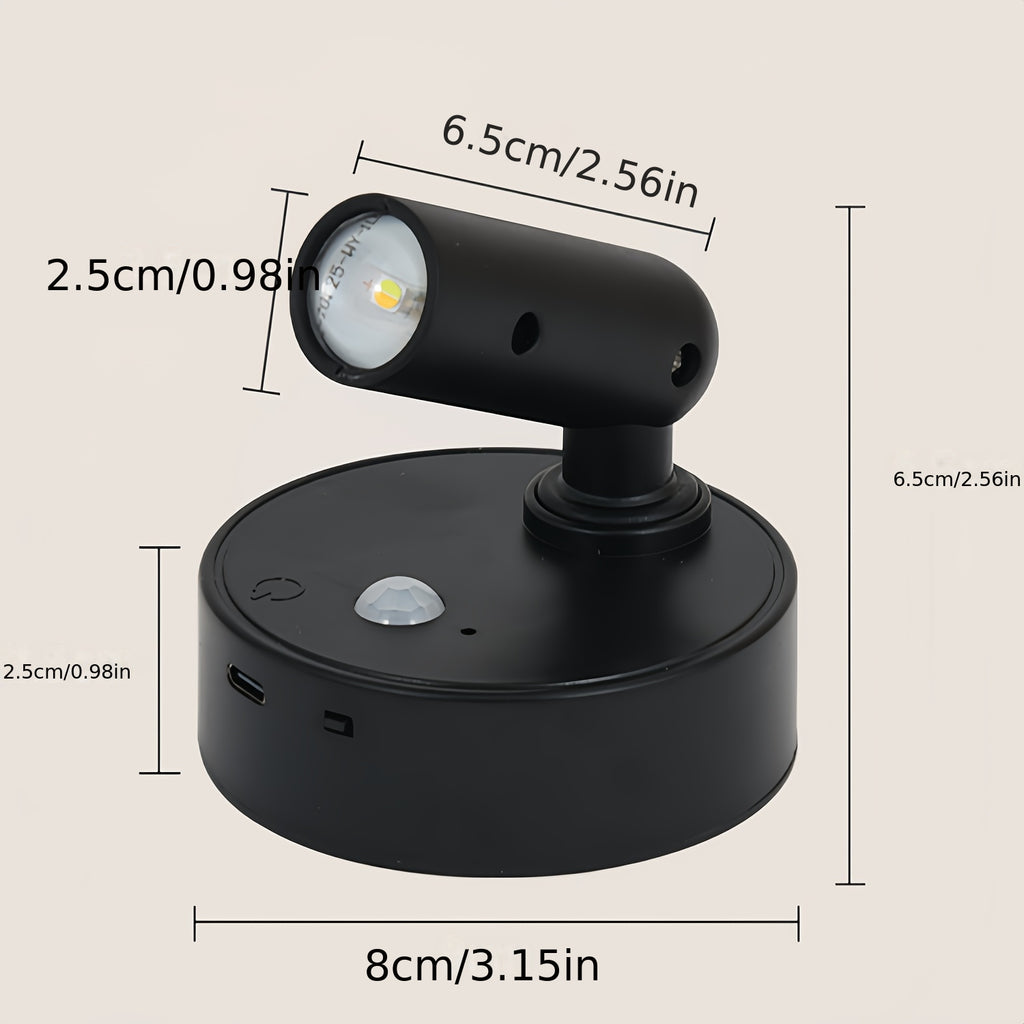 4-Pack Indoor LED Spotlight, Rechargeable Built-in Battery, Infrared Remote Control & Timer Function, 3 Color Temperature Wall Lamp, Mini Art Decor Light, Perfect for Plants, Artworks and Paintings