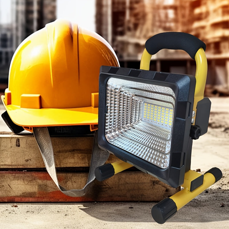 LED Emergency Rechargeable Outdoor Work Light, Super Bright Strong Light for Construction Sites, Camping, Night Market, Street Stall, Square, Handheld Floodlight