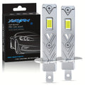 XSTORM 2Pcs 12000 Lumens H1 H3 LED Car Headlights Mini H1 LED Fog Light 30W CSP Headlight Fanless Daytime Running Light 12V 6500K White Light