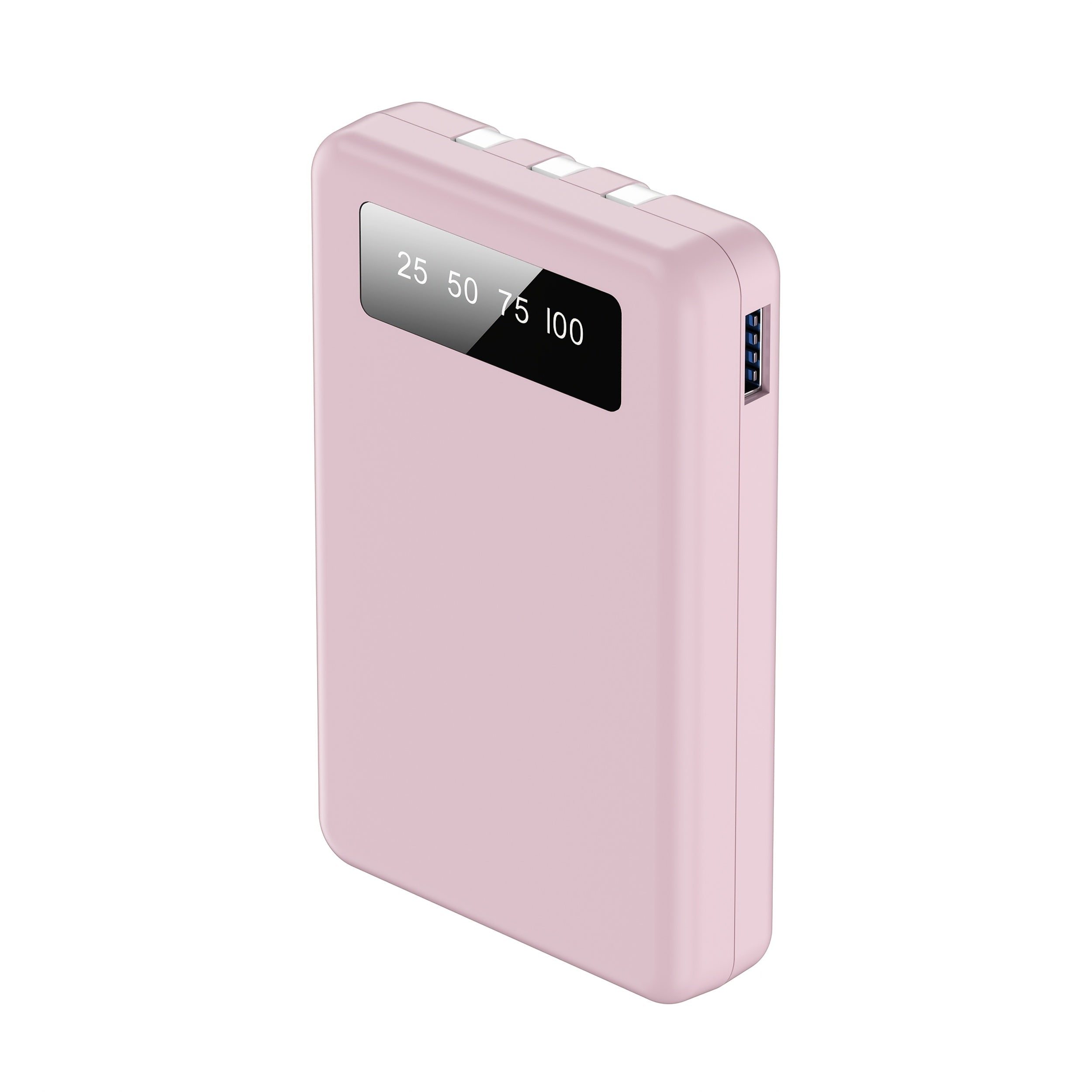 Portable Power Bank, Lightweight And Compact, 5000mAh/10000mAh, Mini Version with Built-in Cable, Can Charge 4 Devices Simultaneously with Type-C Input, LED Indicator Showing Remaining Capacity, Easy to Carry, Compact Charger with Built-in USB-C