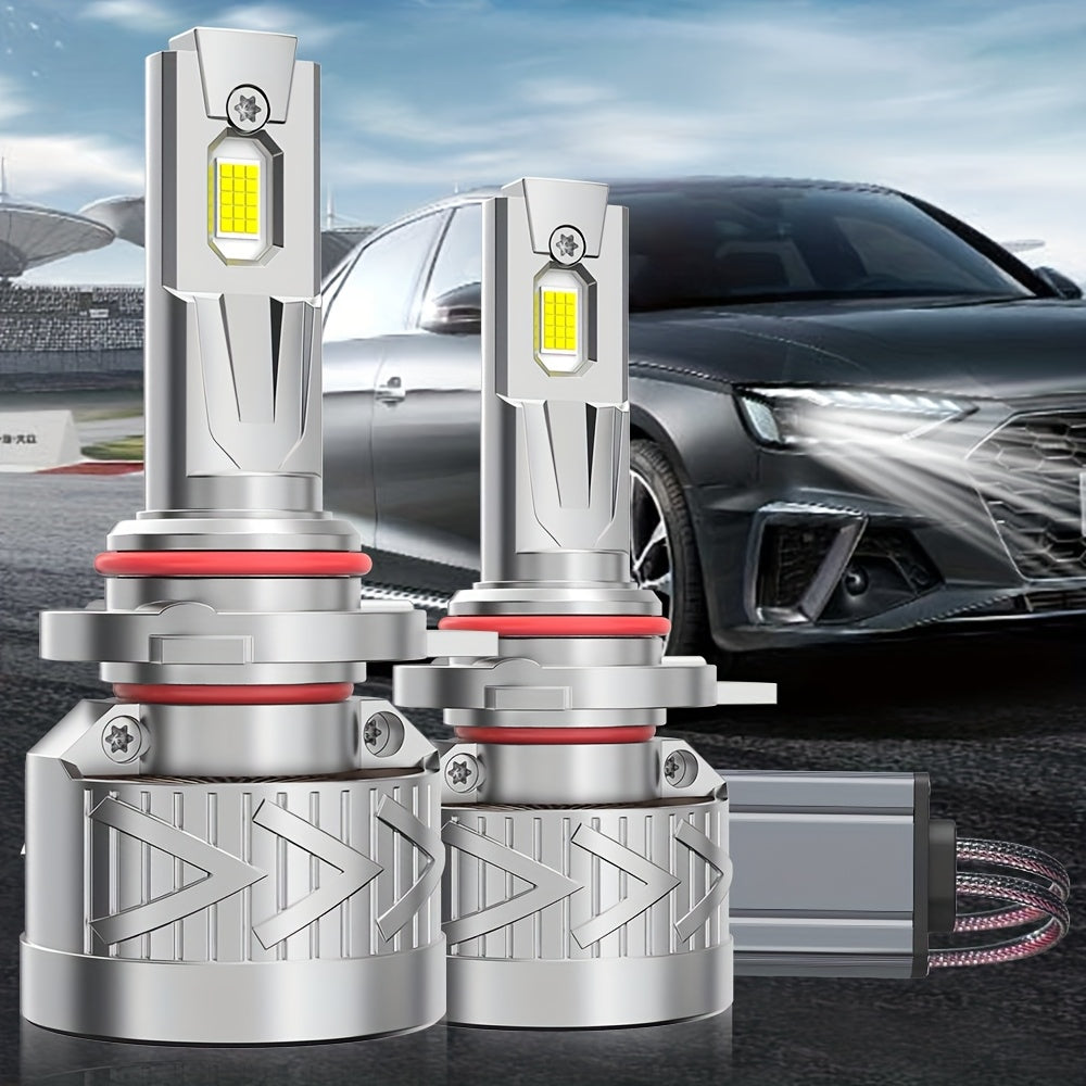 2 LED Lights High Power H1-C035 H4/H7/H1/9003/HB2/H11/9005/9006/H9/H8, 50000 Lumens, 380W, 6500K 800% Brightness 5750 CSP Chip, Vehicle Headlights 12V