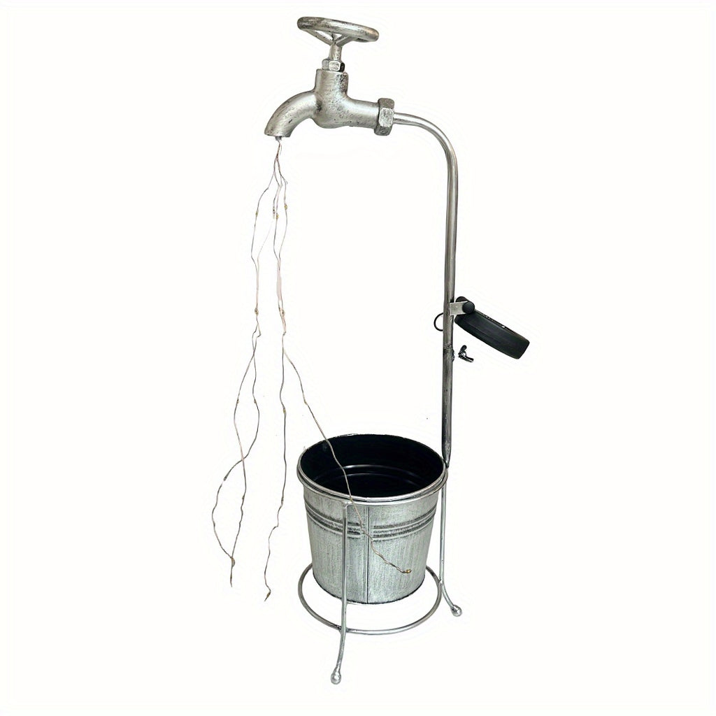 1 Piece, Solar Garden Light, Solar Garden Faucet Light Decoration, Waterfall LED Light, Solar Powered Outdoor Decoration, Room Decor, Home Decor, Wedding Decoration, Festival Decoration, Celebration Decoration, Outdoor Decor