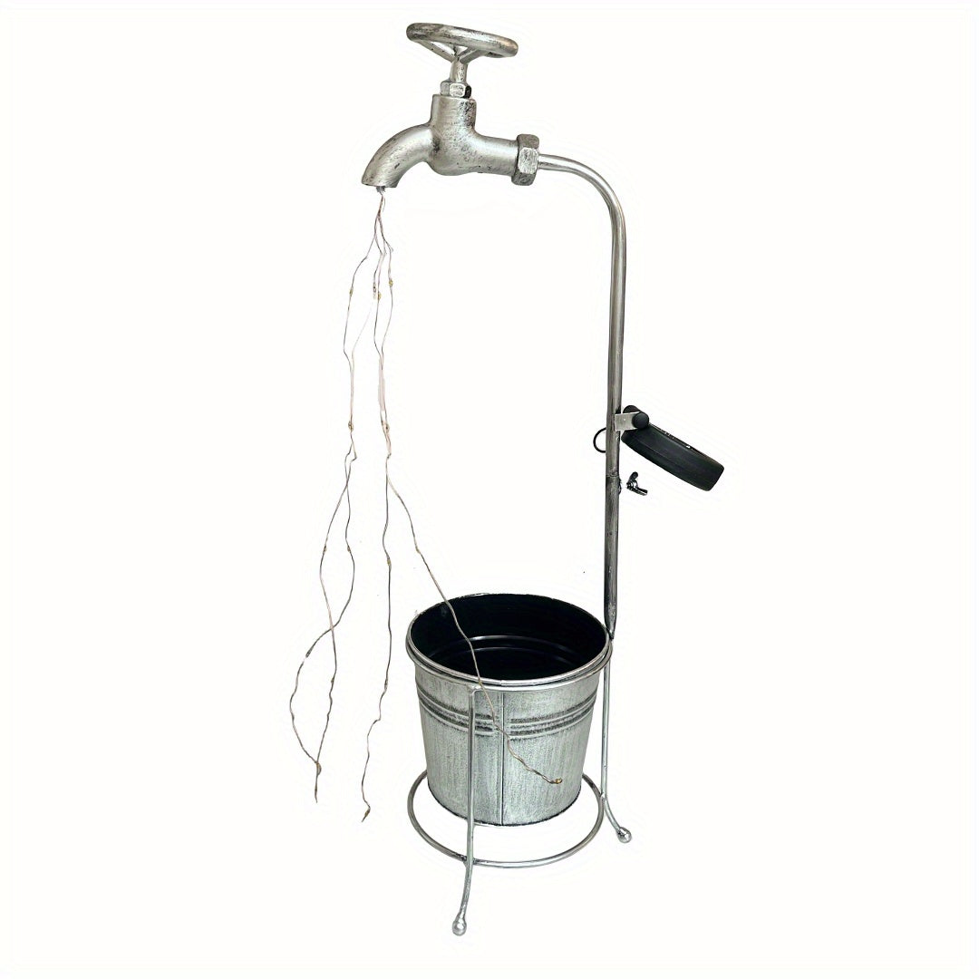 1 Piece, Solar Garden Light, Solar Garden Faucet Light Decoration, Waterfall LED Light, Solar Powered Outdoor Decoration, Room Decor, Home Decor, Wedding Decoration, Festival Decoration, Celebration Decoration, Outdoor Decor