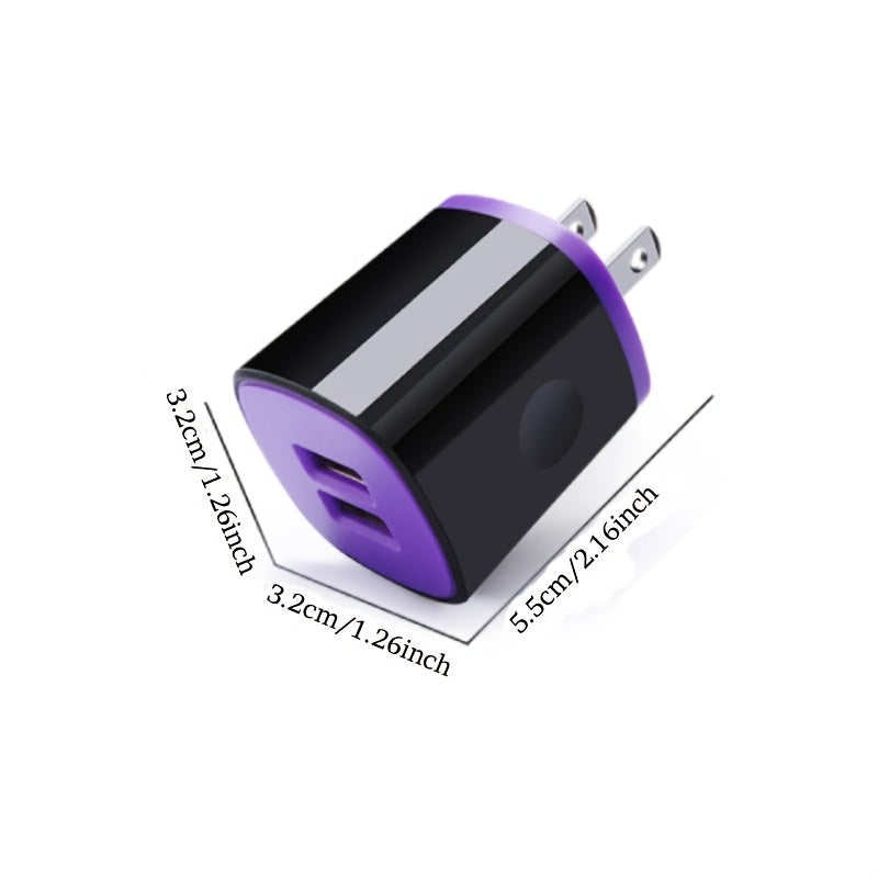 10W Fast Charger 5V/2.1A US Plug | 6ft USB A to USB C Nylon Braided Data Cable, Lightweight Design, 100V-240V Operating Voltage