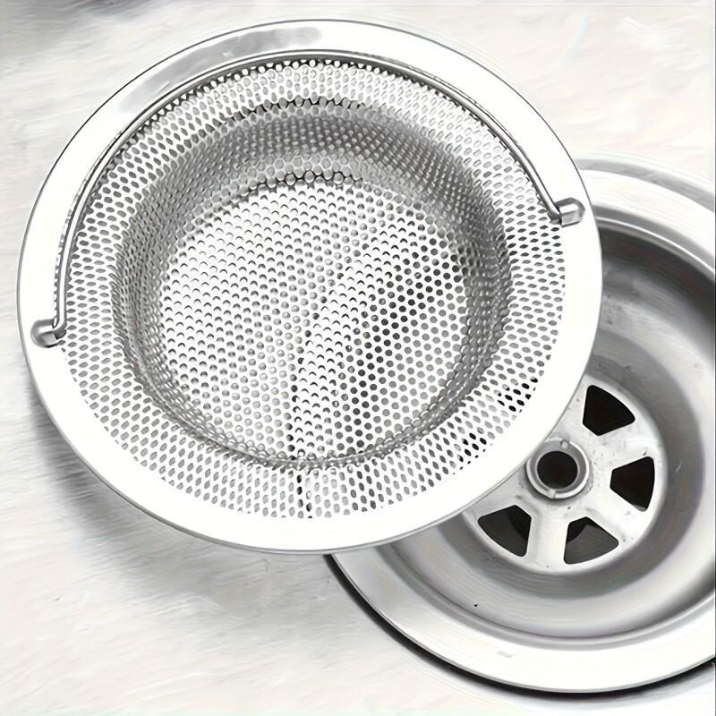 High-Quality Durable Stainless Steel Woven Mesh Sink Strainer Set (2-Pack) – Sturdy Metal Filter Basket with Handle, Designed to Capture Hair & Food Debris in the Kitchen and Bathroom
