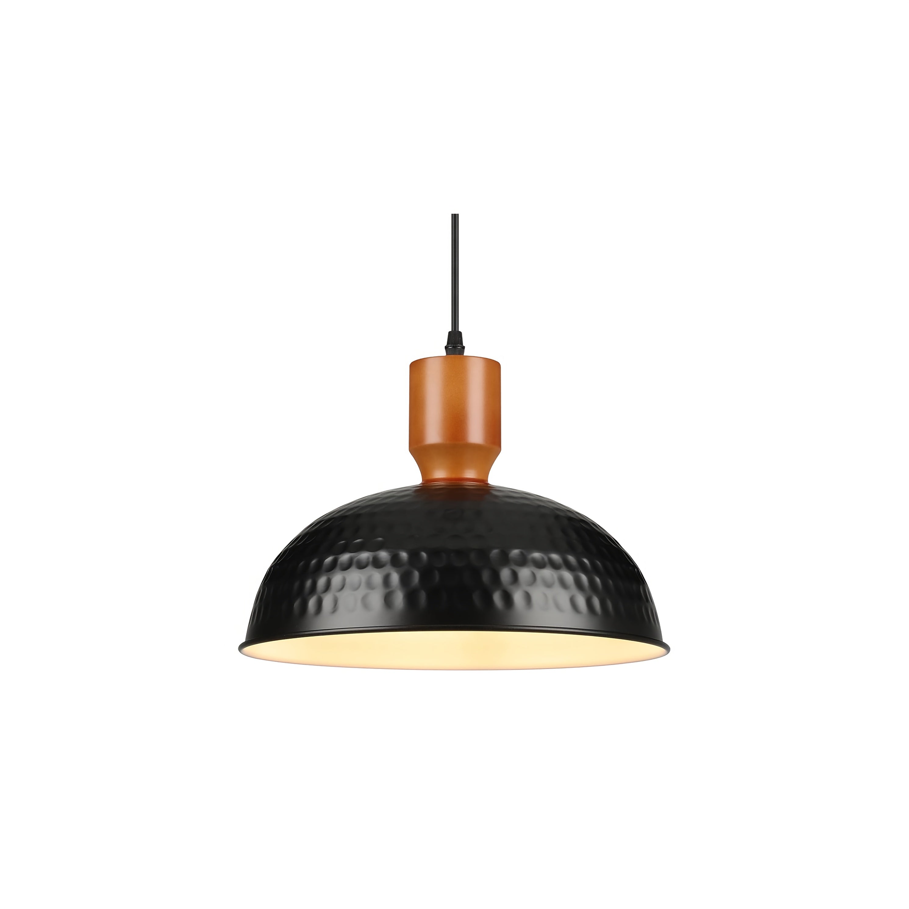 Black/Blue Hammered Kitchen Island Light, Industrial Pendant Light with Dome Shade, Adjustable Metal Hanging Pendant Light, Ceiling Pendant Light Suitable for Dining Room and Bedroom