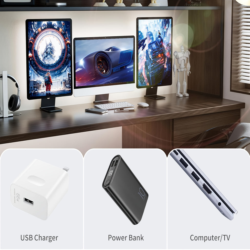 500厘米/196.85英寸USB LED灯带 白色，5V USB供电 300颗LED柔性SMD2835超亮不可调光LED灯带（1卷），适用于电视背光及橱柜灯，卧室、厨房、置物架照明，圣诞佳节理想礼物