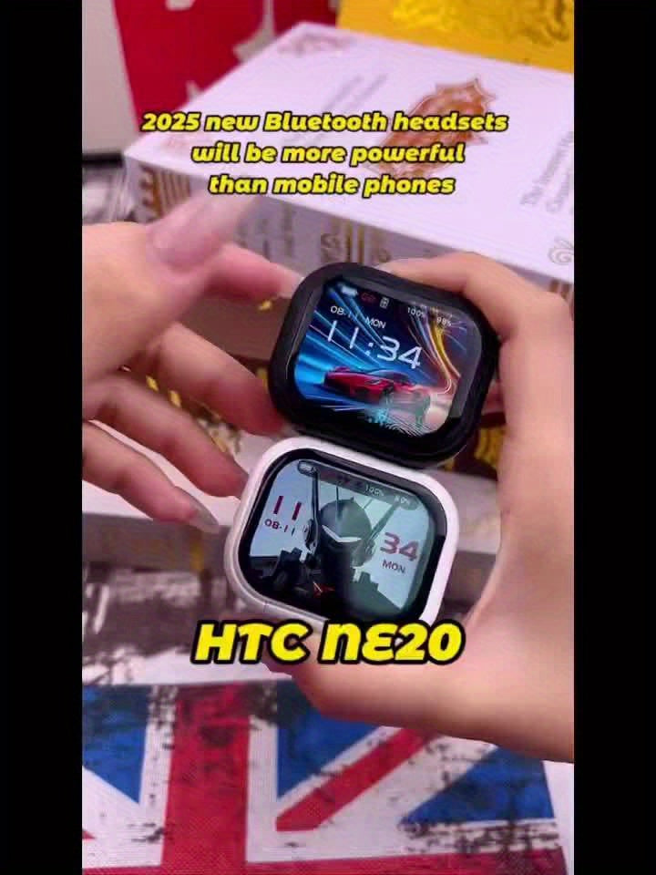 1个全新升级版 HTC NE20 TWS 真无线蓝牙耳机，支持131种语言翻译，高清LED显示屏和高保真无线耳机。 适合办公、运动、学习。 内置麦克风。 生日圣诞礼物