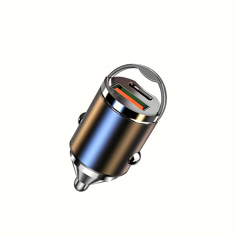 Beimingsi Metal Vehicle-mounted Charger - Concealed Ultra-fast Charging Flash Charging Mini Ring-shaped Fast Charging Head Suitable for Fast Charging Of Mobile Phones