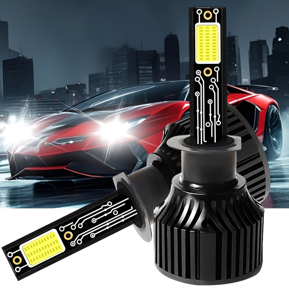 2-Pack Car LED Headlights H4 Bulbs 20000 Lumens High/Low Beam Integrated Universal for H1, H4, H7, H11 CSP Chip CANbus Error-Free 360° Beam Angle Compatible with HB3/9005, HB4/9006, HIR2/9012-G03 No Battery Design Fits 99%