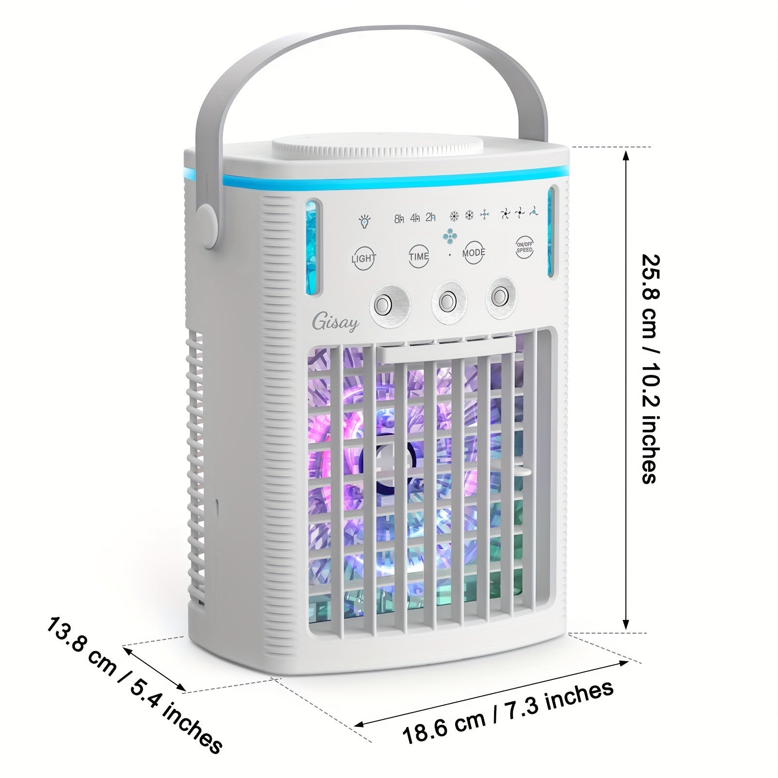 Gisay Portable USB Air Cooling Fan, Personal Evaporative Cooler with Humidification, Compact Desktop Cooling Fan for Home, Travel &amp; Workplace