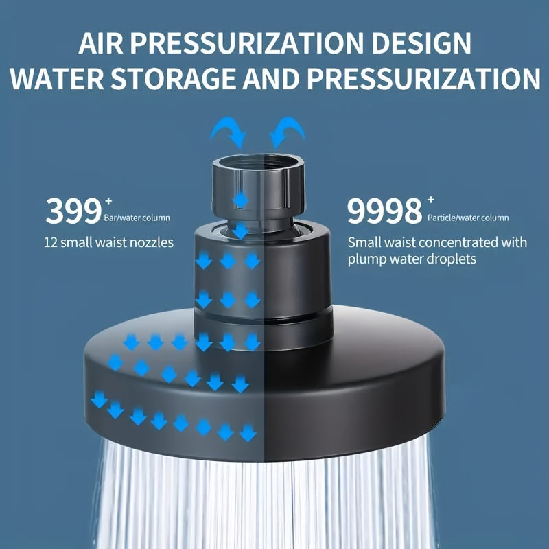 High Pressure Adjustable 360° Rotating Shower Head - G1/2" Connection, Silicone Nozzle Anti-Clog Easy-Clean, Easy Installation - Premium Quality