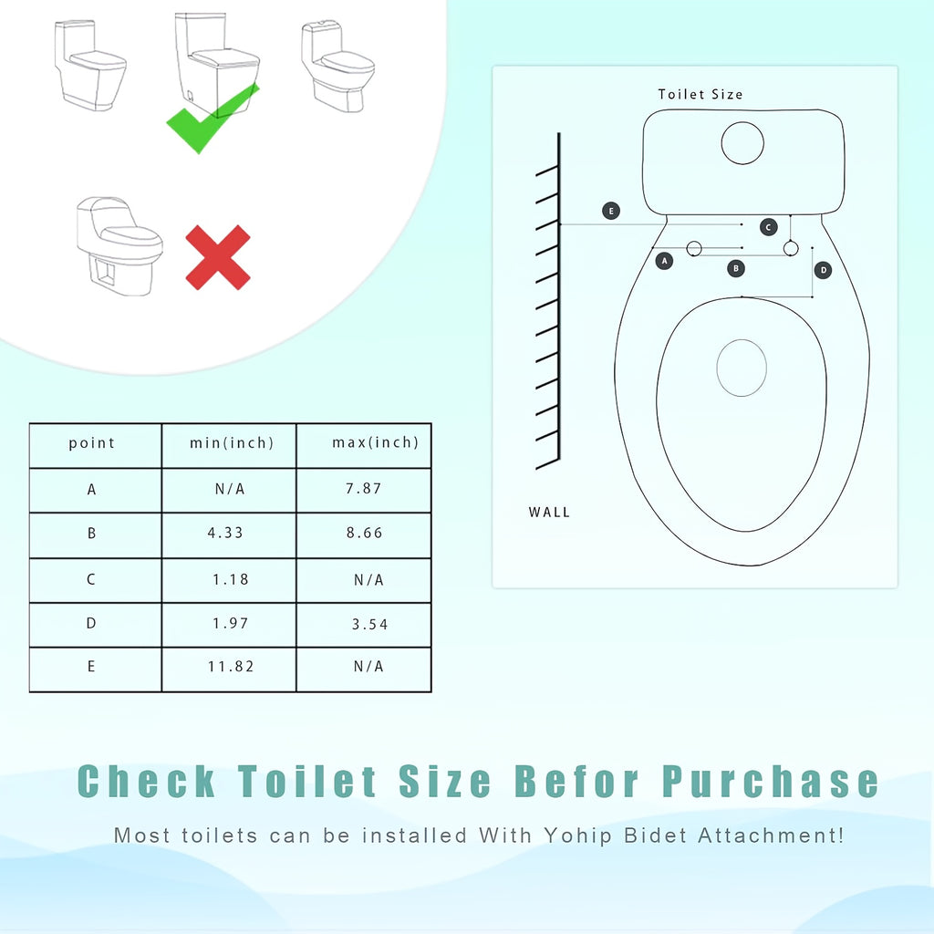 Toilet Attachment – Non-Electric Cold Water Bidet Seat Attachment with Pressure Control, Retractable Self-Cleaning Dual Nozzles for Front & Rear Wash