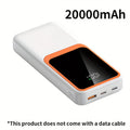 20000mAh Power Bank with LED Power Display, Portable Mobile Charger for Phones