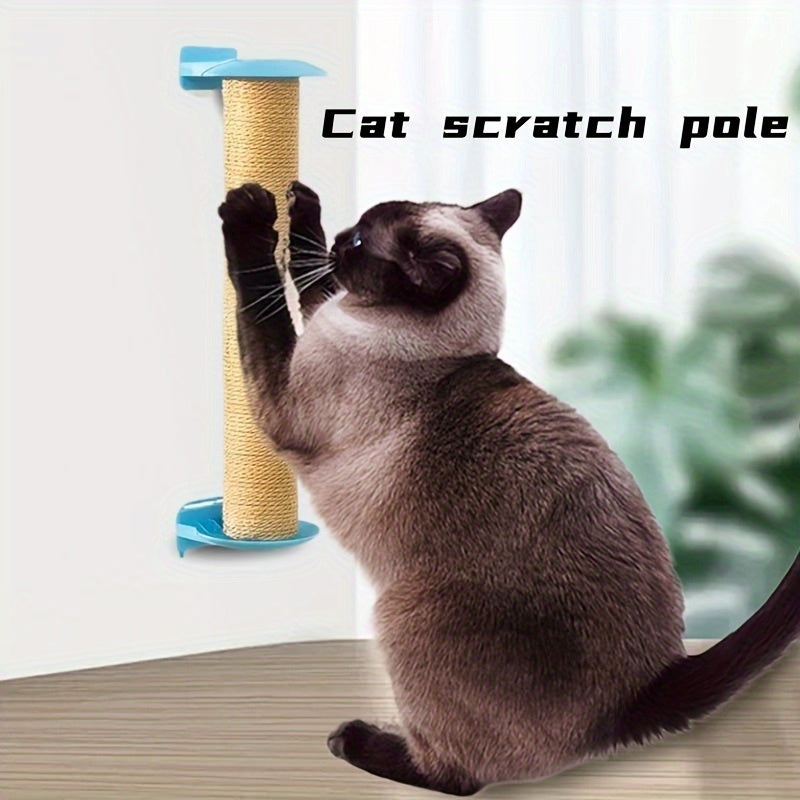 猫爬架替换柱 猫窝配件 猫蹭痒剑麻垫 DIY猫笼悬挂猫抓柱 猫咪解闷神器 耐用猫抓板配件 适用于家庭和办公室 防滑耐磨 易安装