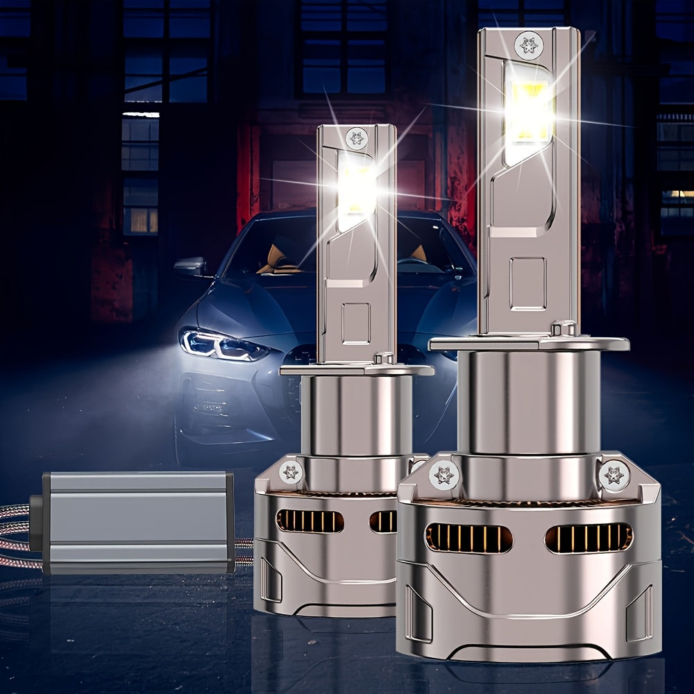 2-Pack H11 Car LED Light Bulbs, LED Headlights, 57260 Lumens, Canbus Error-Free, 360° Beam Angle, H1, H4, H7, H11, CSP Chip, Aluminum Housing, HB3/9005, HB4/9006, HIR2/9012, Easy to Install, 12V/24V, Compatible with 99% of Cars - B71