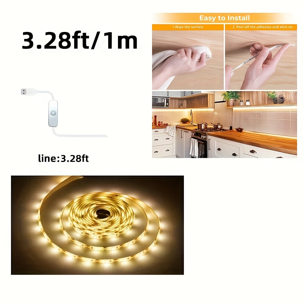 LED灯条，5V USB供电 501按钮开关，3000K/6000K柔性照明，按钮控制，装饰LED灯 | 时尚LED灯条 | USB供电灯 | 卧室装饰灯