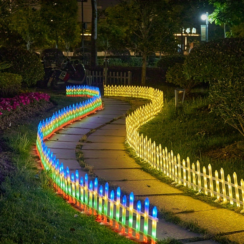 Solar Light, Courtyard Lawn Light, 5/8/10 Pack, Halloween Atmosphere Fence Light, 20 Flicker Modes, Solar 3600mAh Lithium Battery, Color/Warm Color Outdoor IP65 Waterproof, Clearance Sale