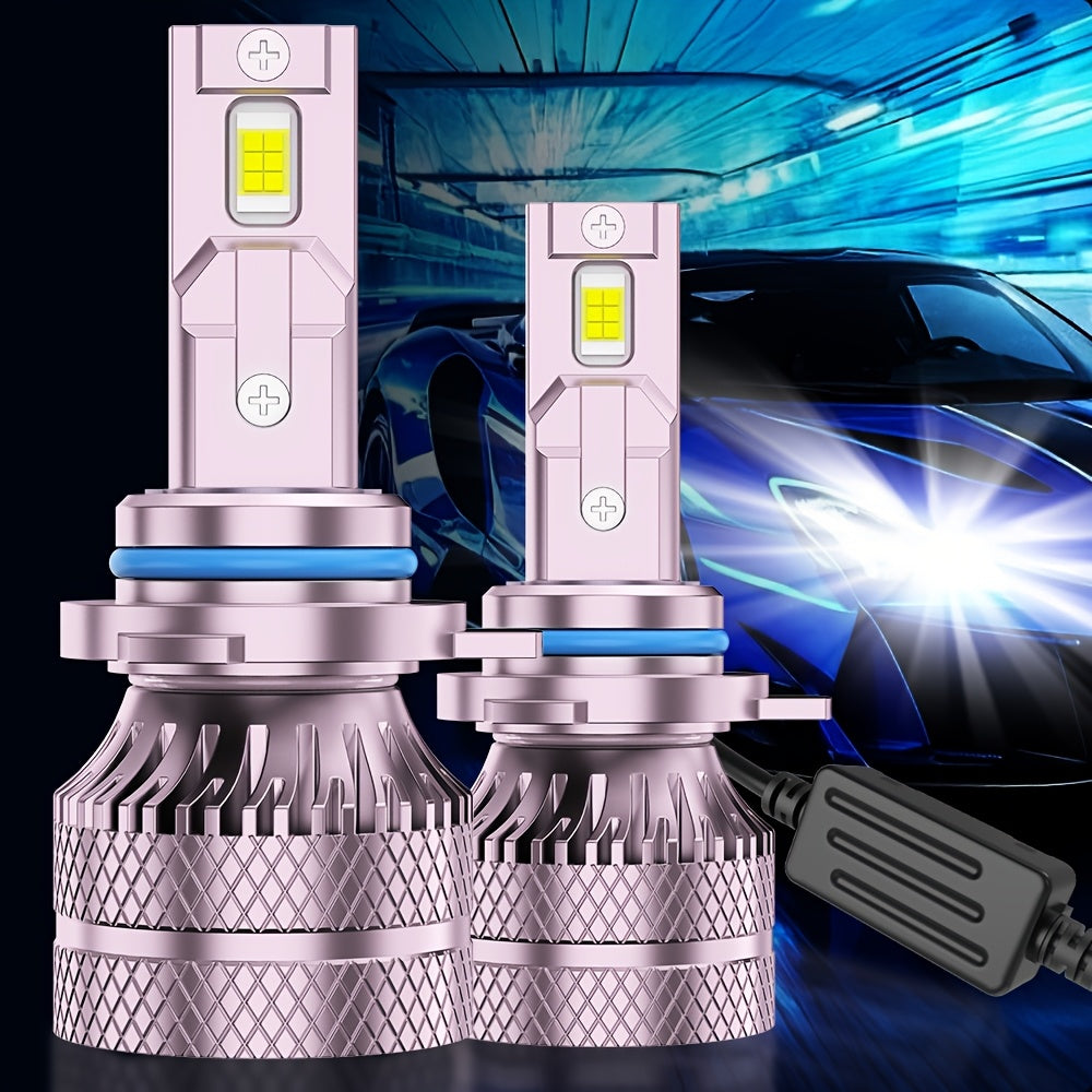 2 LED Headlight Bulbs, 26400LM High Brightness, 6500K Cool White Light, 360° Beam Angle, Plug-and-Play, with External Driver, Compatible with H11/H8/H9, 9005/HB3, 9006/HB4, 9145, Car Lighting Upgrade