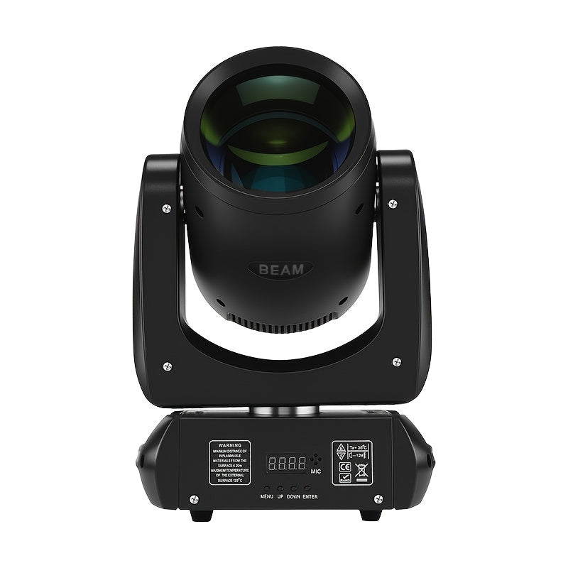 160W beam light, black moving head light, moving head light, spotlight, LED stage light - DMX512 control, with 12 colors and 15 gobo patterns, 18-facet prism, voice/sound activation, aluminum alloy housing