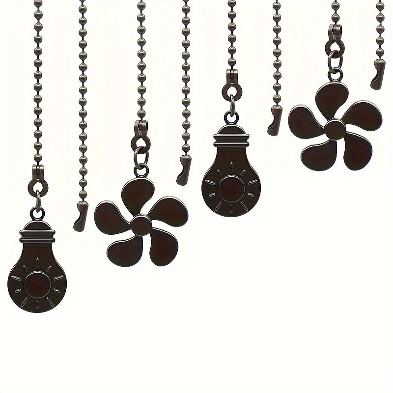 4Pcs Cross-border Hot Sale 5-Blade Lamp Accessories, Amazon Direct Supply, Ceiling Fan Extender, Fan Switch Pull Handle, Pull Rope Pendant, Electric Fan Bead Chain Switch Pull Handle, No Power Required, No Battery Needed, No Wireless Needed