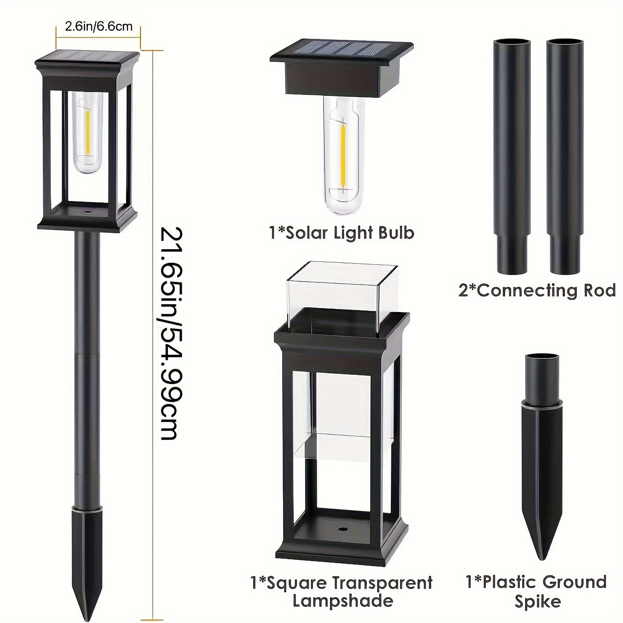 ZYHWDJ, New Upgraded Solar Spotlight, Lawn Light Suitable for Outdoor Courtyard, Home Garden, Camping Party, Sidewalk, Path, Lawn, Autumn and Winter Decoration, Christmas and Thanksgiving Decoration, Gift